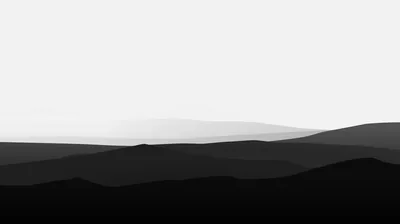 Flat Grey Hills in Haze HD Wallpaper