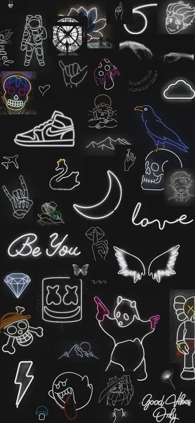 Black and Neon Wallpapers 4k, HD Backgrounds