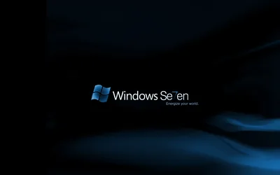 Windows Seven Logo on Dark Blue HD Wallpaper