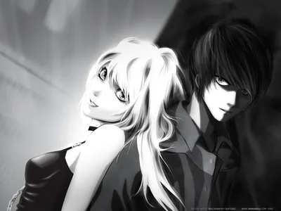 anime wallpaper black white love