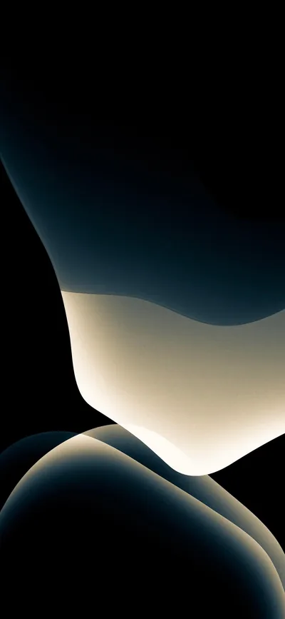 Cream Curves Sweeping Across Black HD Phone Wallpaper