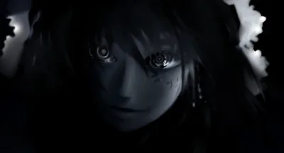 Close-Up Anime Face in Deep Shadow HD Wallpaper