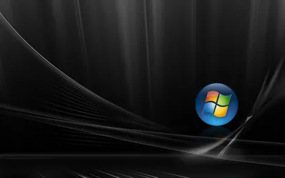 Windows Vista Orb on Dark Curtain HD Wallpaper