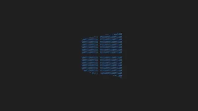 Windows 10 Logo Ascii Art Dark Wallpaper, HD Computer Wallpapers, 4k Wallpapers, Images