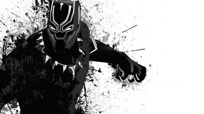 Panther Figure in Splatter Art HD Wallpaper