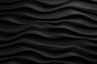 3D Black Wave Panel Relief HD Wallpaper