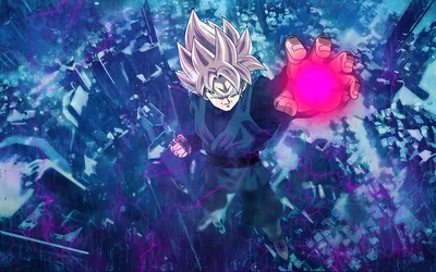 Silver-Haired Saiyan Holding Pink Orb HD Wallpaper