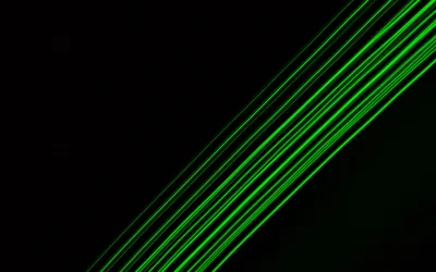 Green Laser Lines across Black HD Wallpaper