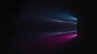 Windows 10 Outline in the Dark HD Wallpaper