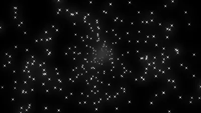 Small Shining Stars Floating Above A Black Background Animation Effect