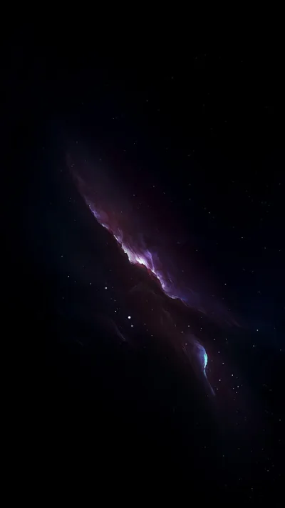 Purple Nebula Streak Across Deep Space HD Phone Wallpaper