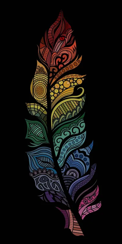 Colourful Feather Pattern IPhone Wallpaper HD IPhone Wallpapers