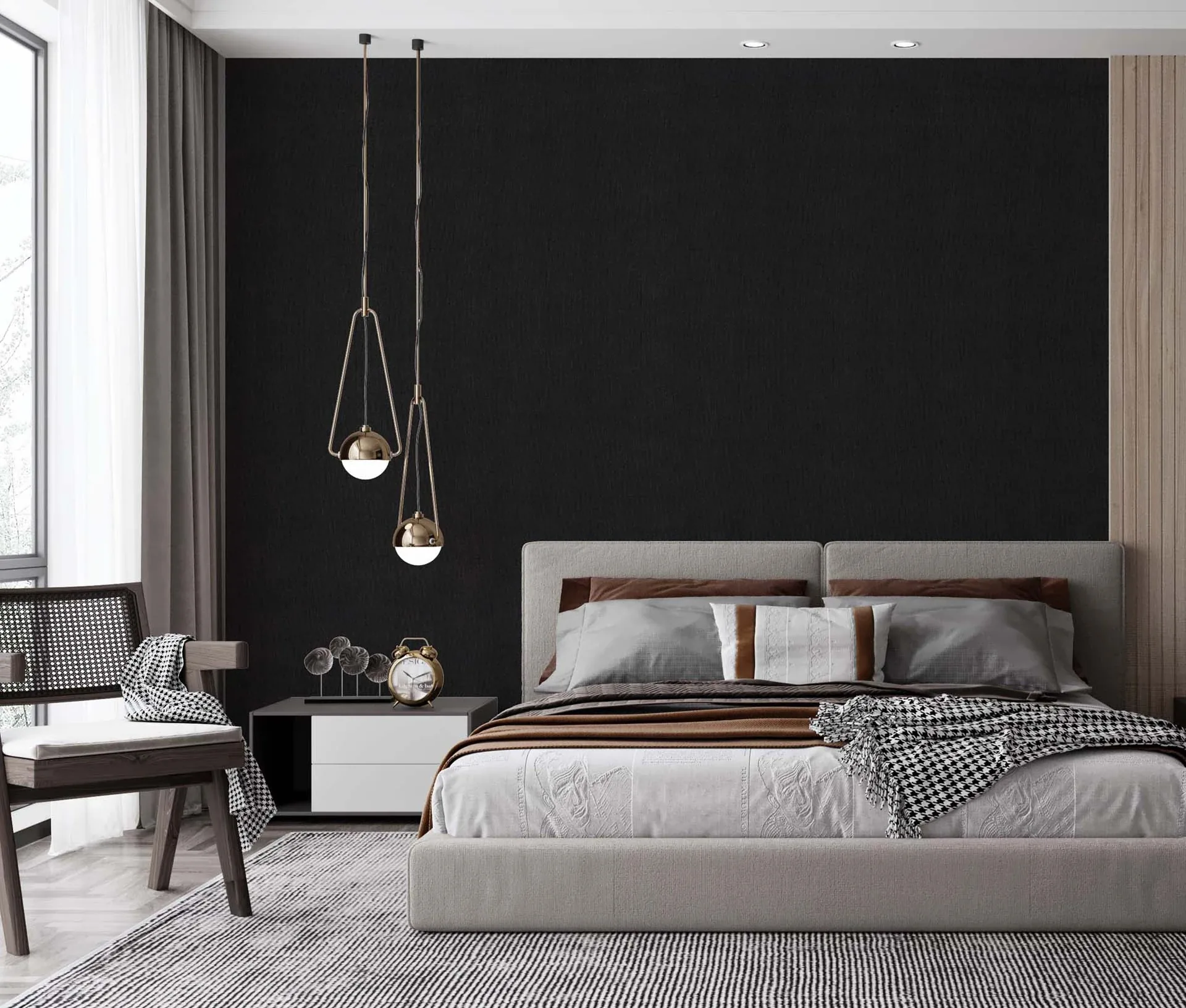 Black wallpaper elegance and refinement
