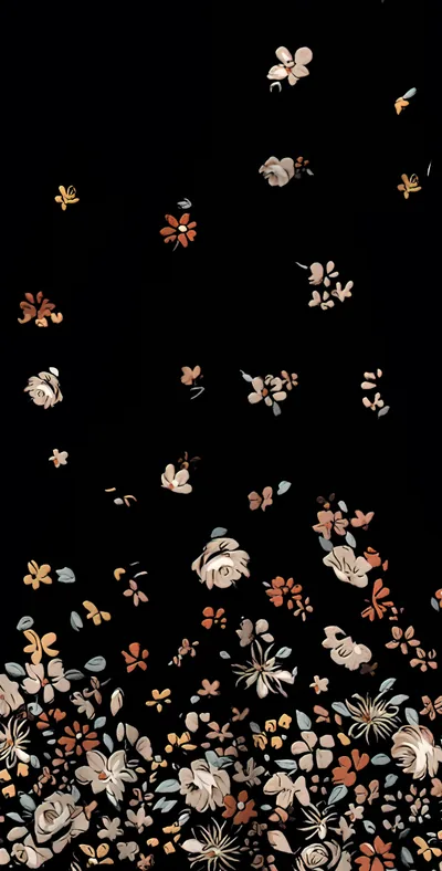 Cute Black Flower Wallpaper