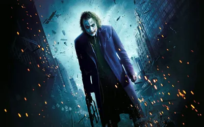 The Joker on a Gotham Street HD Wallpaper