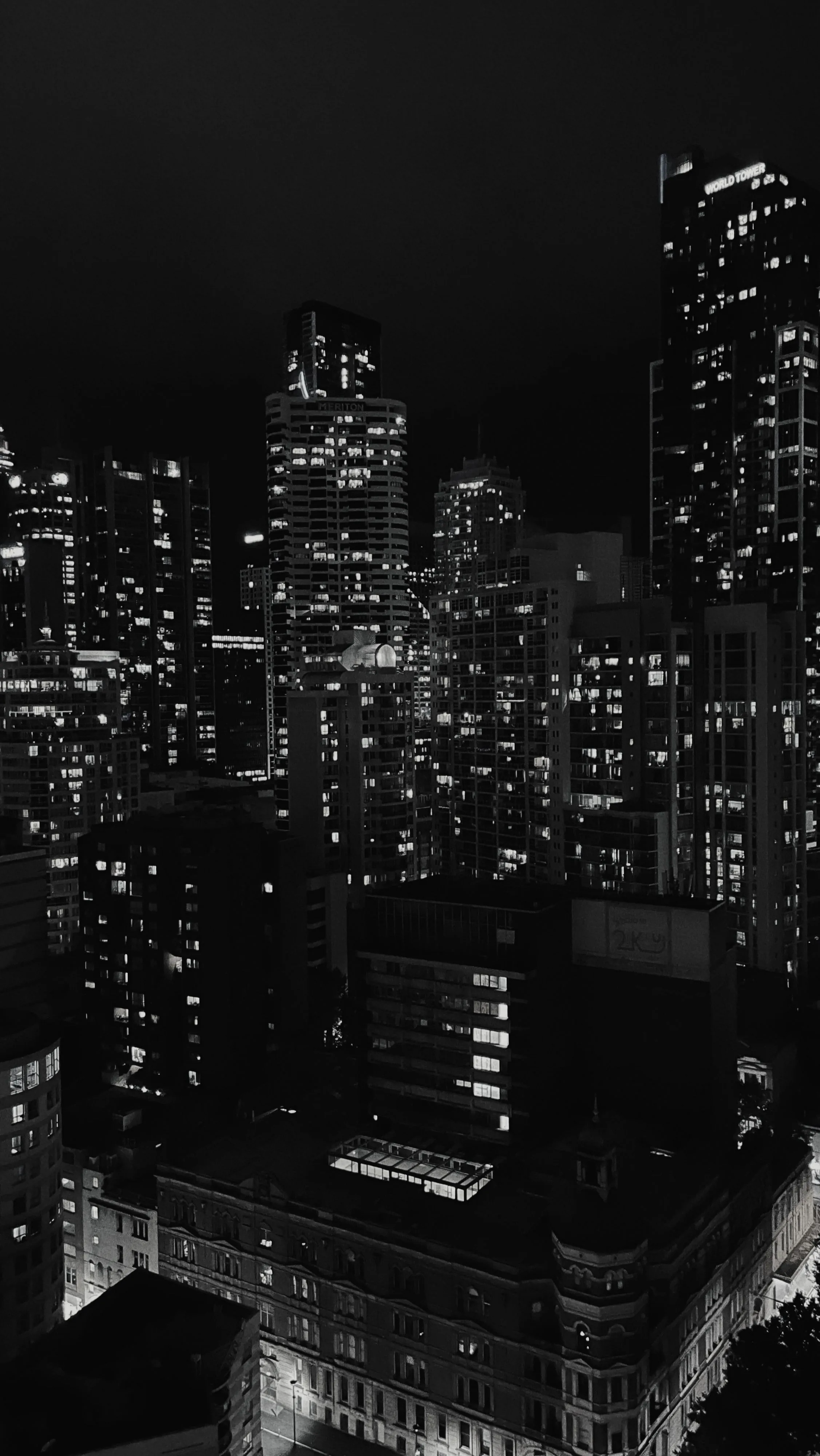Black City Aesthetic Background