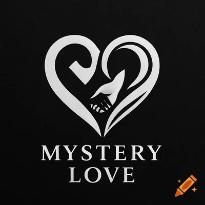 A black and white logo featuring a heart shape with two hands clasped