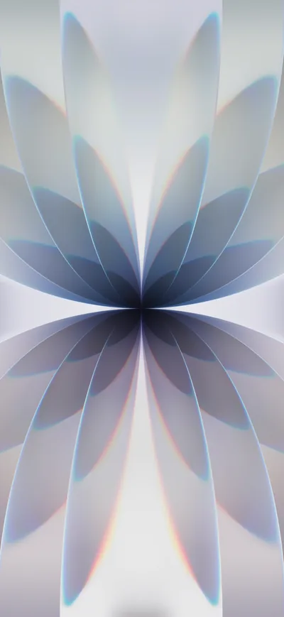 Layered Petal Flower in Pale Blue HD Phone Wallpaper