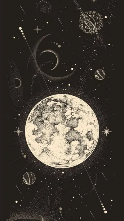 Moon Space Wallpaper