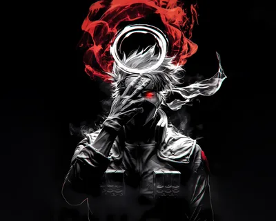 Kakashi with a Red Smoke Halo HD Wallpaper