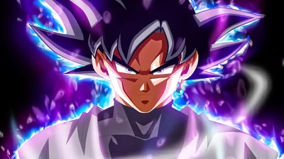 Dark Saiyan with Violet Lightning Aura HD Wallpaper