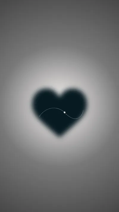 Heart Shaped Shadow with a Star Sparkle Wallpaper HD