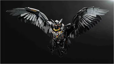 Mechanical Owl with Wings Spread HD Wallpaper