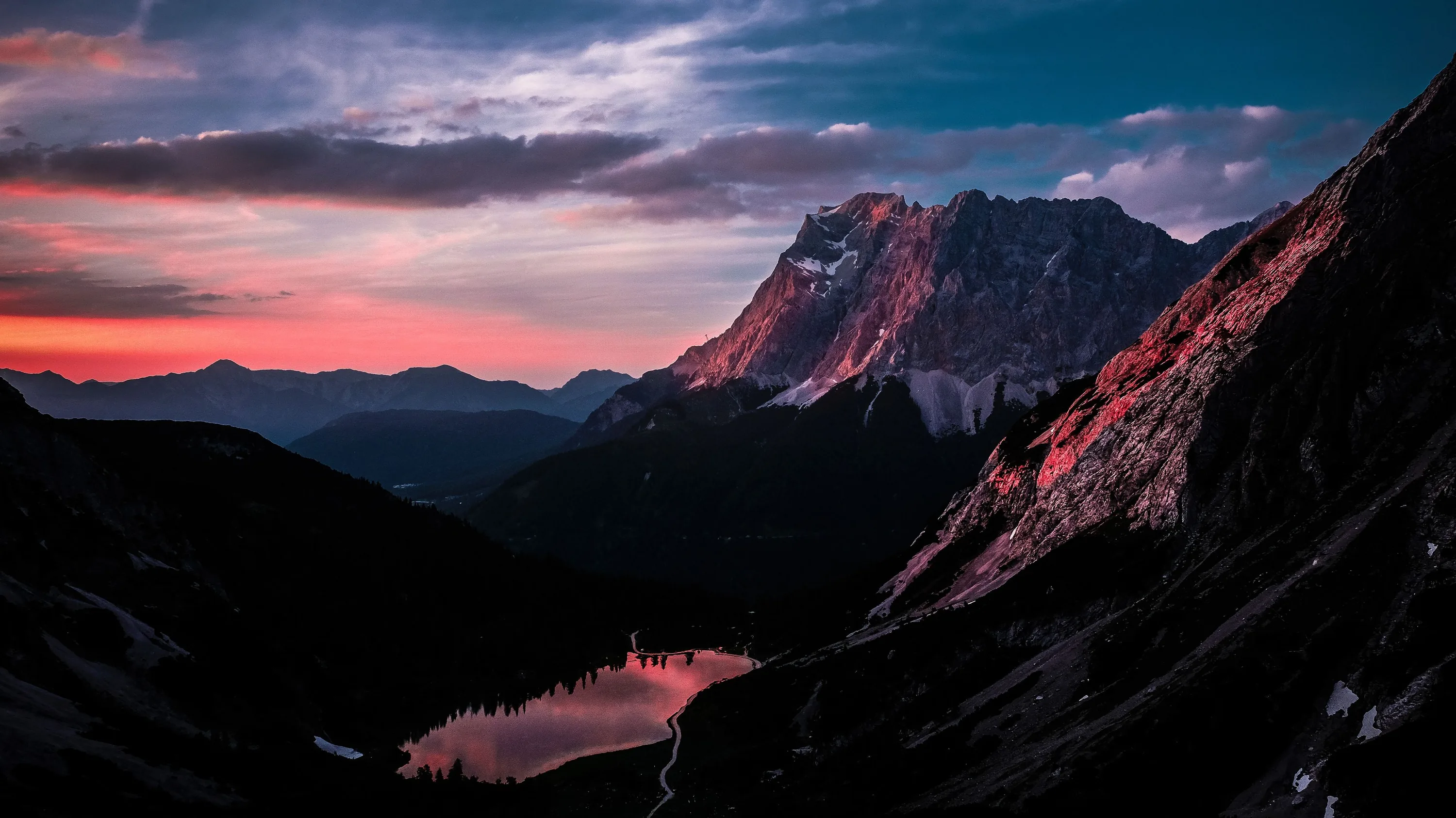 HD Black Wallpaper Landscape Background