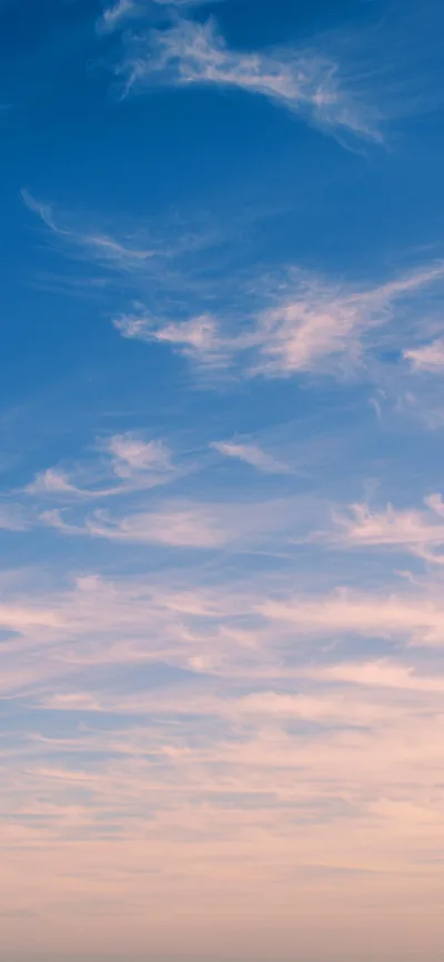 Wispy Pink Clouds on Blue HD Phone Wallpaper