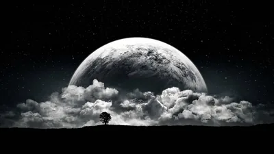 Black And White Space Wallpaper 4k