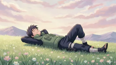 Shikamaru Resting in a Meadow HD Wallpaper
