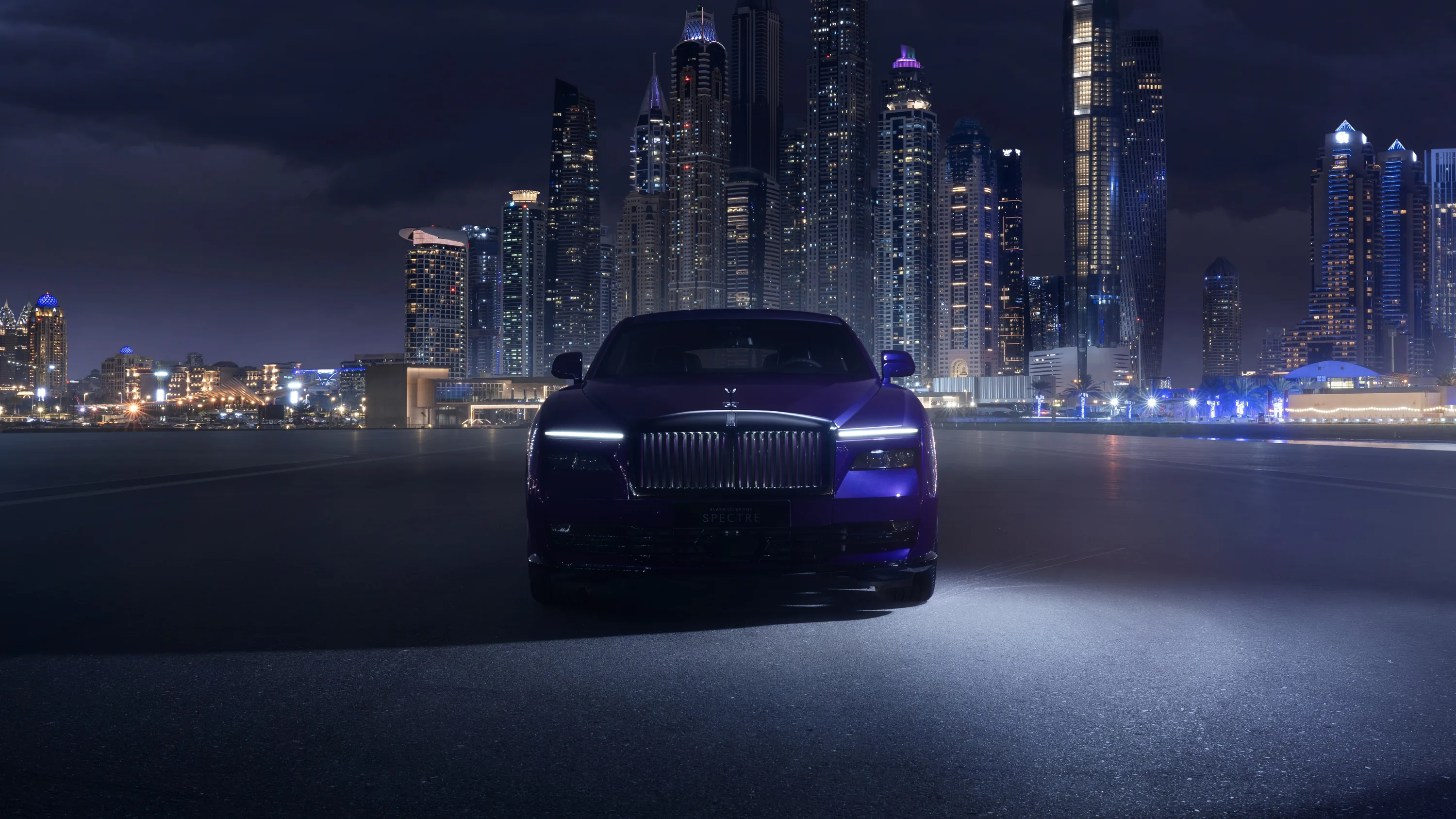 Rolls Royce Black Badge Spectre Wallpaper 4K, Night, 8K