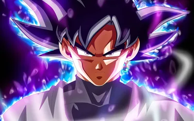 Glowing Eyes Under Purple Hair HD Wallpaper