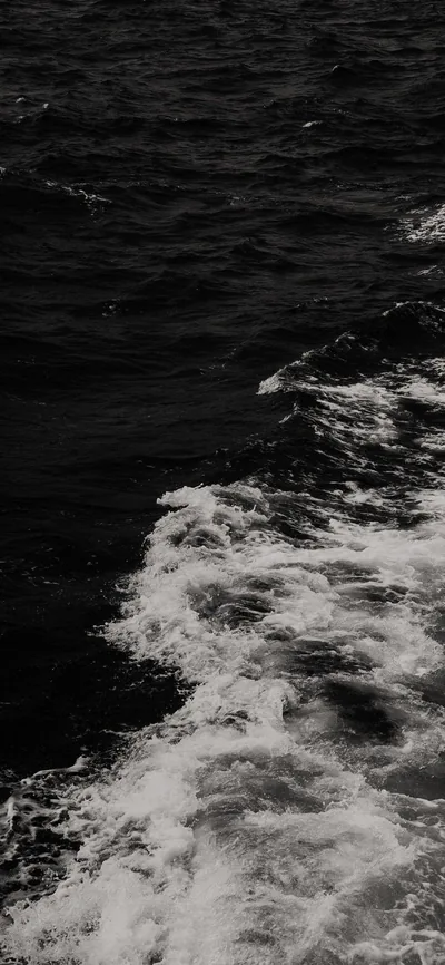 Sea Foam on Dark Water HD Phone Wallpaper