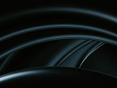 Dark Teal Glass Arcs HD Wallpaper