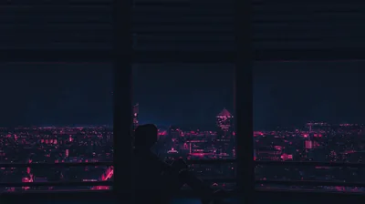 Watching a Neon City From a Window HD Wallpaper