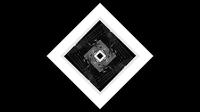 White Diamond Frame on Black HD Wallpaper