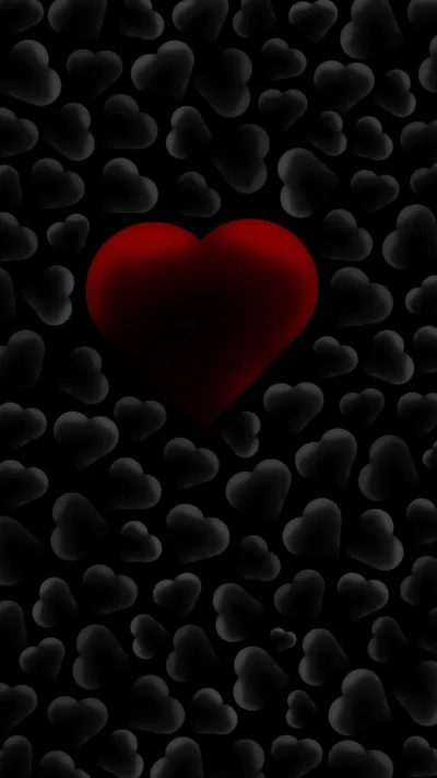 iPhone Heart Black Wallpapers