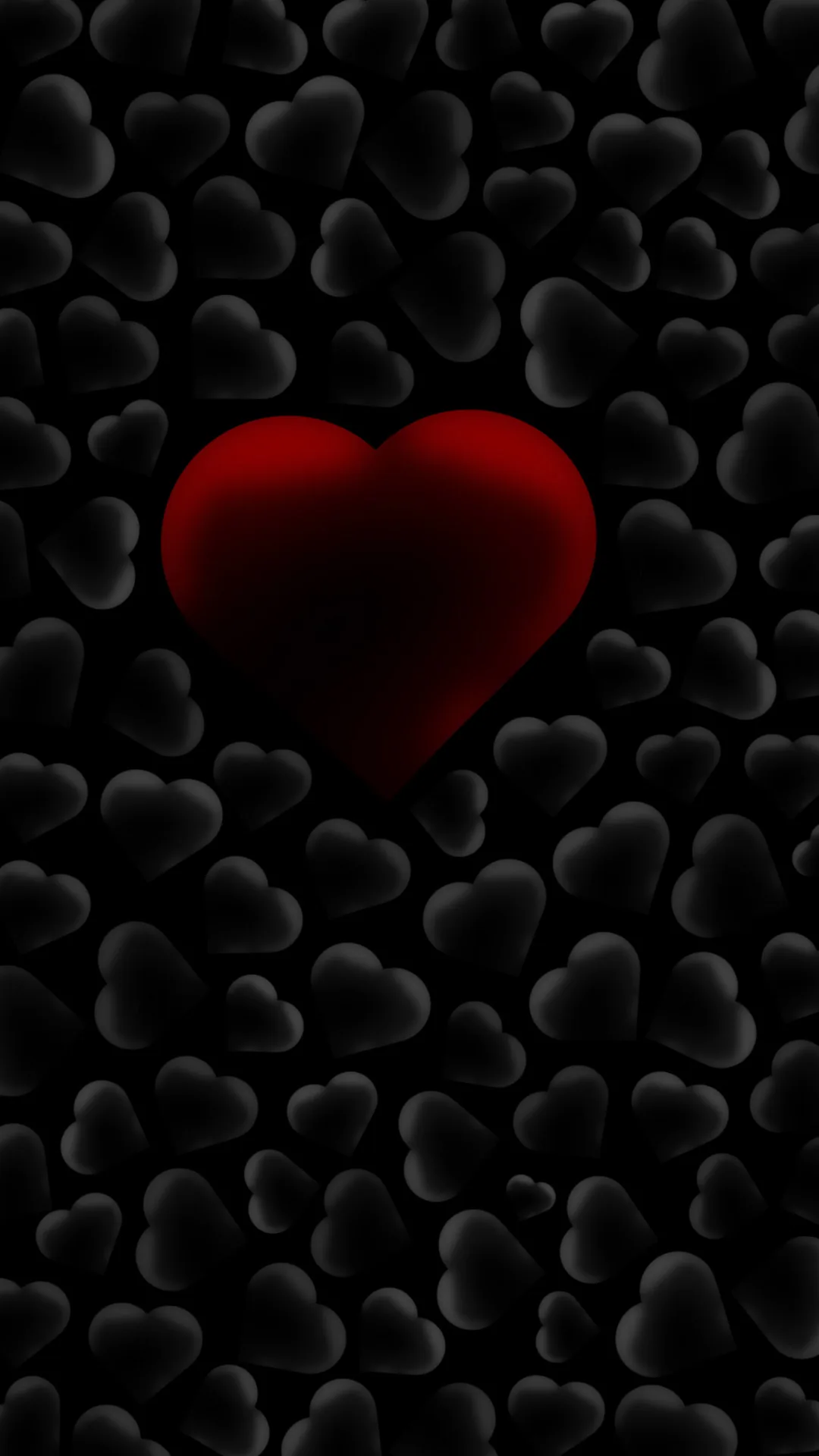 iPhone Heart Black Wallpapers