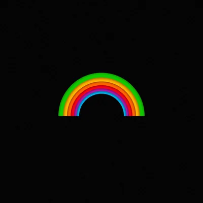 Iphone black rainbow wallpaper HD Wallpaper