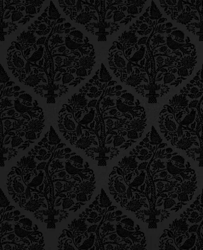 Woodland Fable Noir Wallpaper