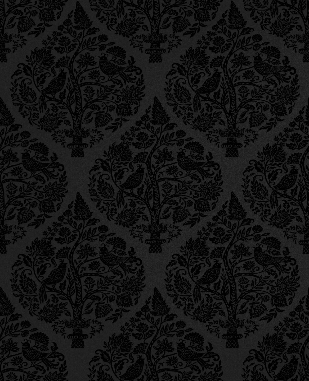 Woodland Fable Noir Wallpaper