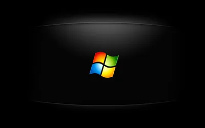 Windows Logo on a Dark Curve HD Wallpaper