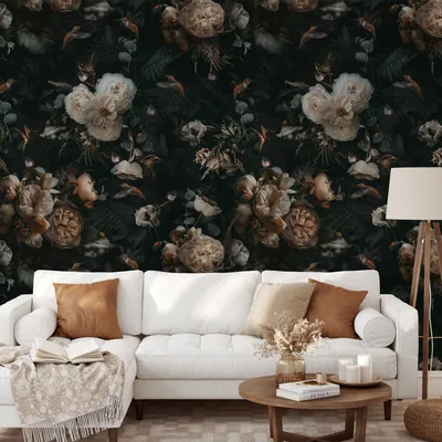 Black Floral Wallpaper For Walls