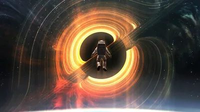 Astronaut way to Black Hole Wallpaper, HD Artist 4K Wallpapers, Images and Background