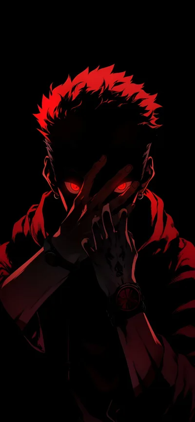 Jujutsu Kaisen Black Red Wallpaper Anime Iphone