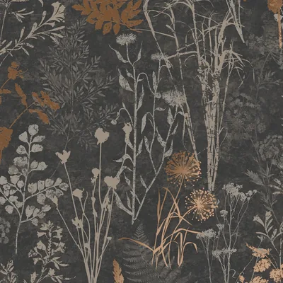 Superfresco Easy Organics Black and Copper Removable Wallpaper