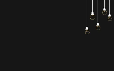Hanging Light Bulbs on Dark Grey HD Wallpaper