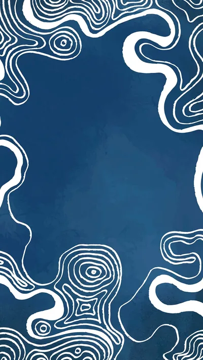 White Topographic Lines on Navy HD Phone Wallpaper
