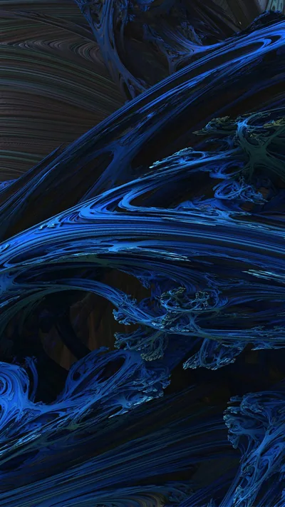 Blue Fractal Swirl Texture HD Phone Wallpaper